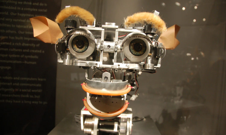 MIT Museum: Kismet the AI robot smiles at you