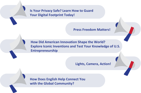 How Does English Help Connect You with the Global Community?
Is Your Privacy Safe? Learn How to Guard Your Digital Footprint Today!
Press Freedom Matters!
Lights, Camera, Action!
How Did American Innovation Shape the World? Explore Iconic Inventions and Test Your Knowledge of U.S. Entrepreneurship