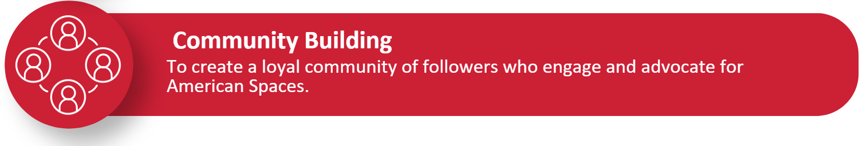 To create a loyal community of followers who engage and advocate for American Spaces.